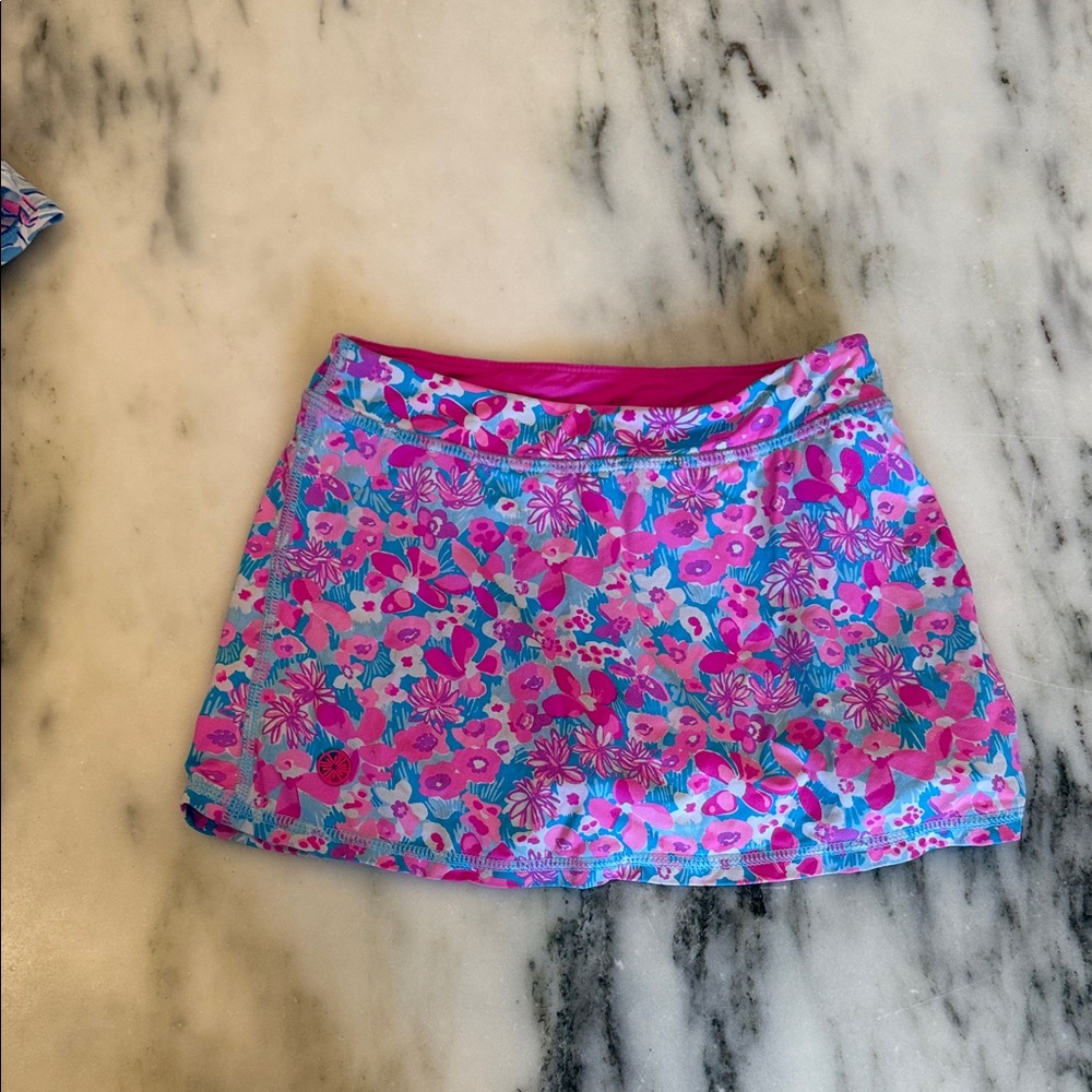 Lilly Pulitzer Pink and Blue Floral Kids Shorts